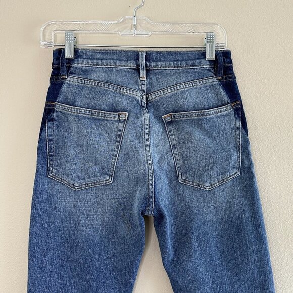 FRAME Le Original Gusset Slim Straight Leg Jeans in Elton Wash - Picture 8 of 11